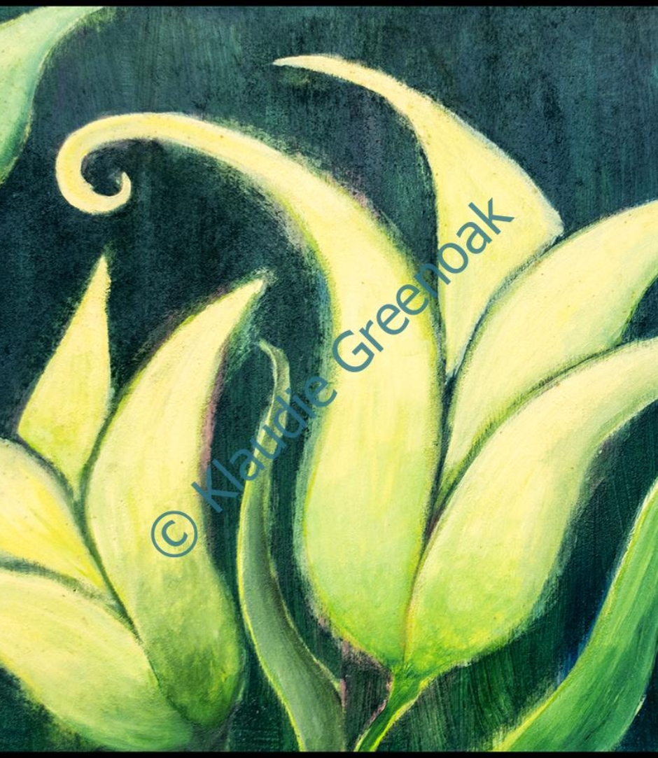 Flowers B- 37x48 acrylic on canvas