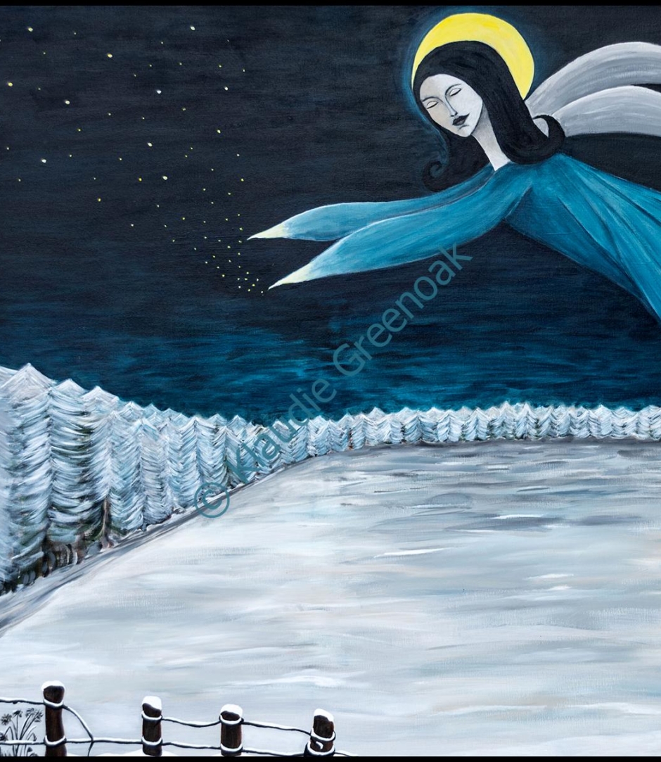 Night Angel-100x100 acrylic on canvas