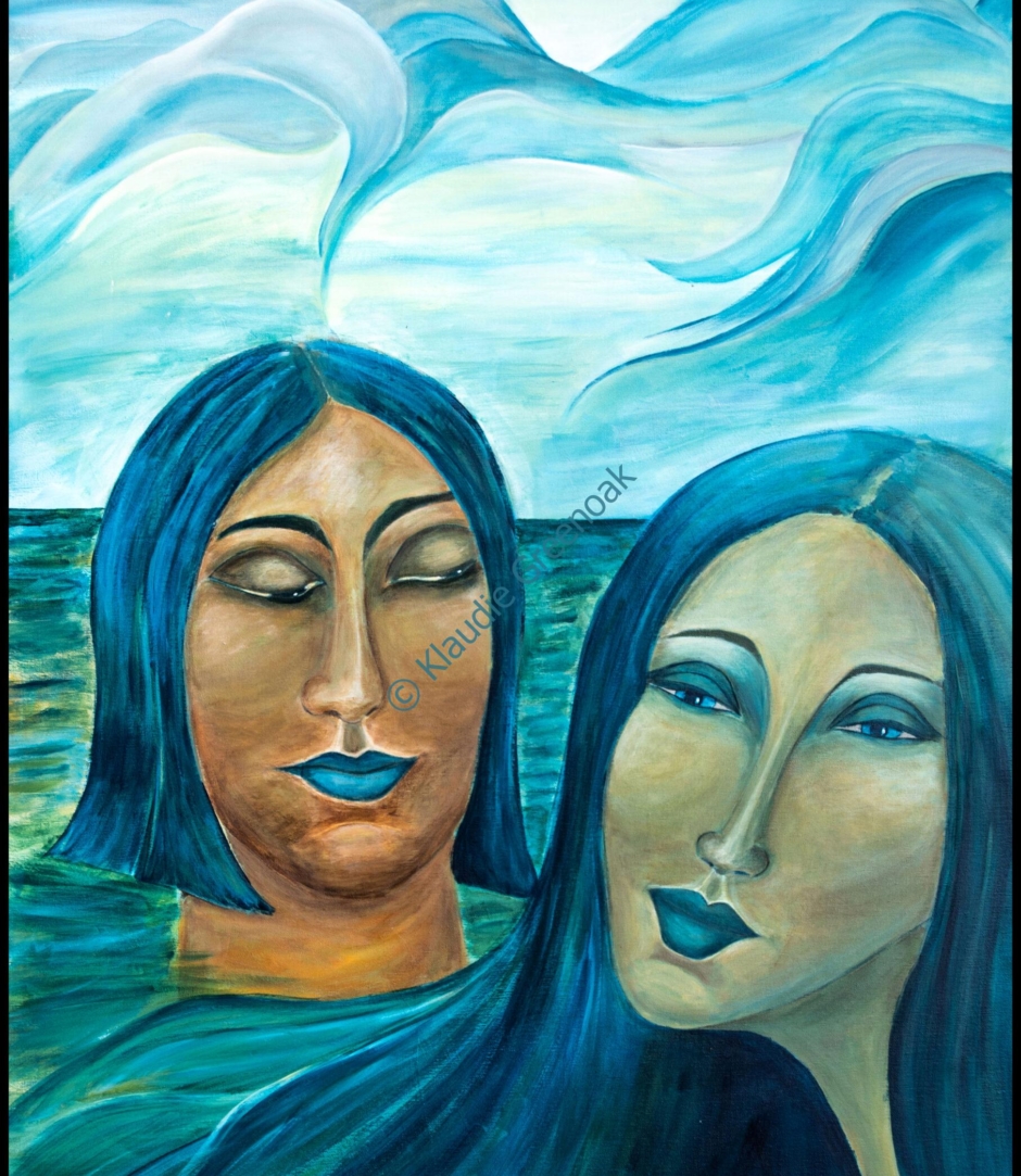 Water Lovers-70x100 acrylic on canvas